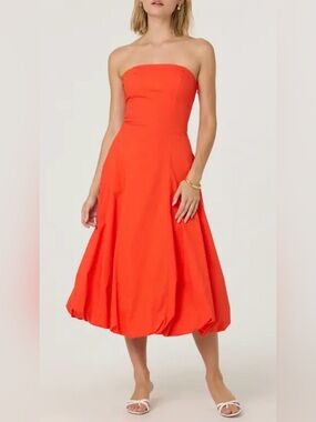 aneesha strapless pleated midi dress Astr | Dresses | Cream Aneesha Strapless Pleated Midi Dress